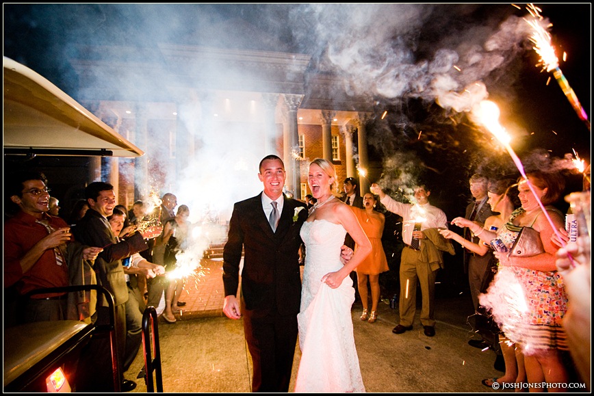 Sparkler Exit Wedding Photos by Josh Jones Greenville SC
