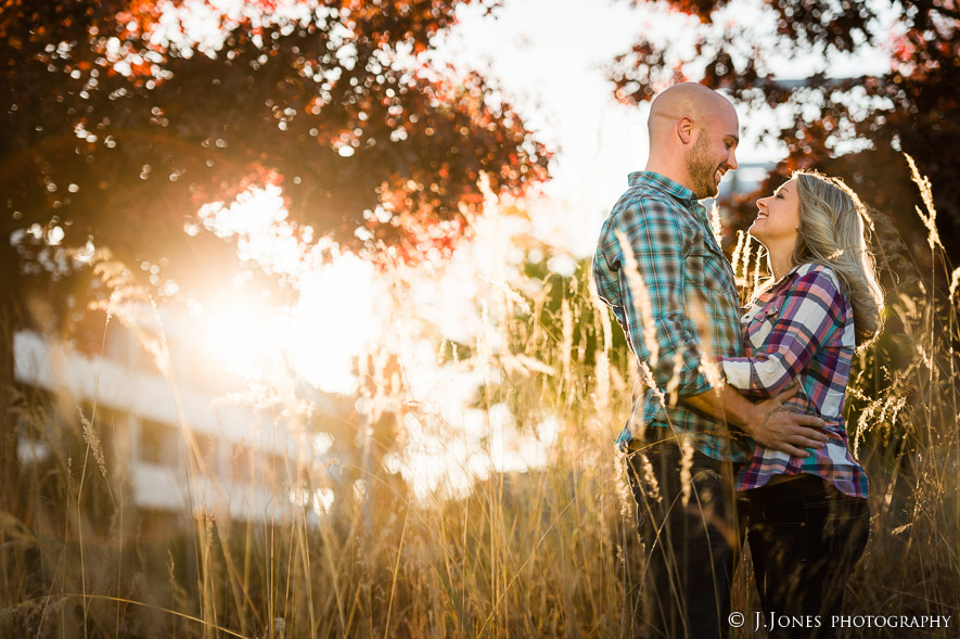 Downtown Greenville Night Engagement Photos