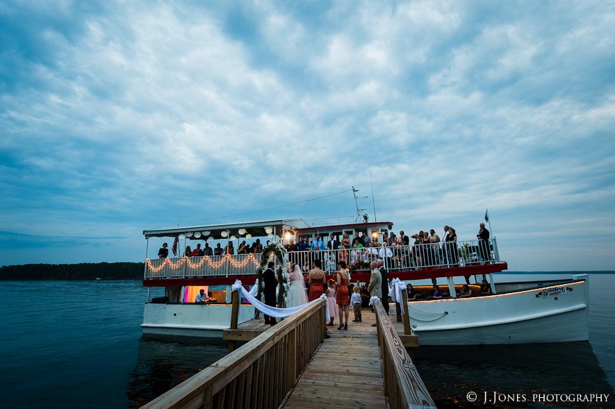Lake Murray Southern Patriot Boat Wedding