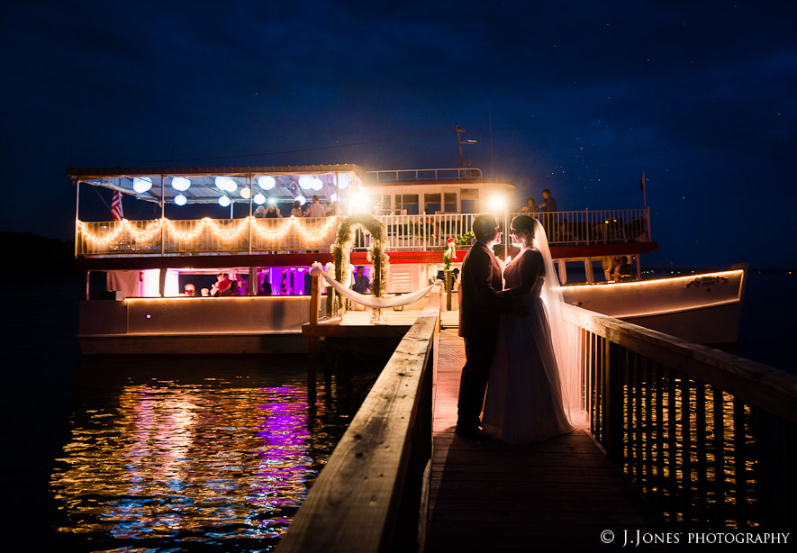 Lake Murray Southern Patriot Boat Wedding
